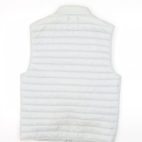 ASOS Unisex White Waistcoat M Polyamide Casual Spring