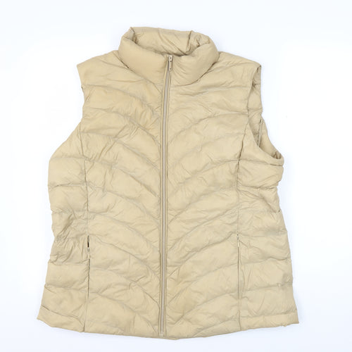 Marks and Spencer Women's Beige Waistcoat, Size 16, Full Zip