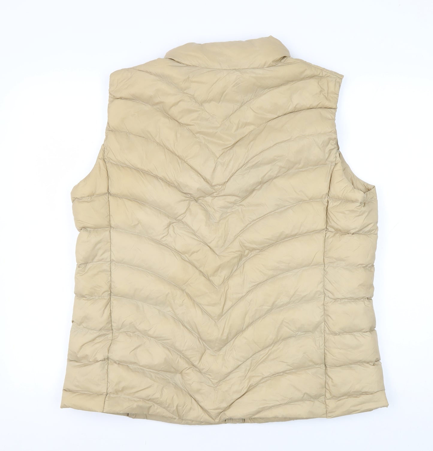 Marks and Spencer Women's Beige Waistcoat, Size 16, Full Zip