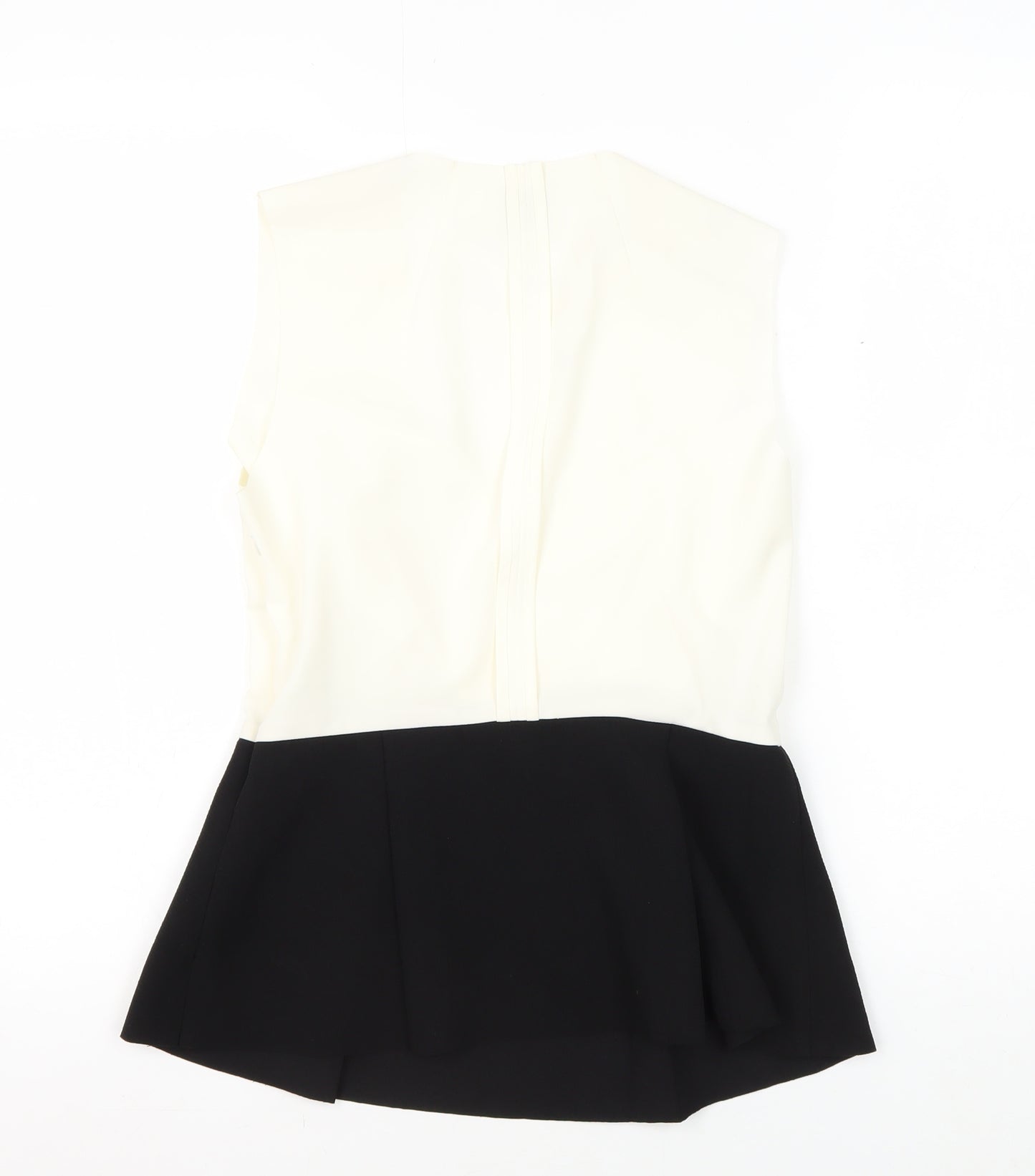 Reiss Women's Black and White Wrap Blouse Size 10