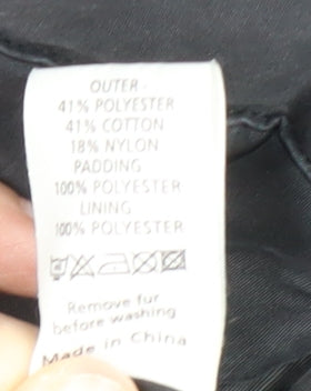 Women's Black Puffer Jacket Size 16 - Warm Winter Style