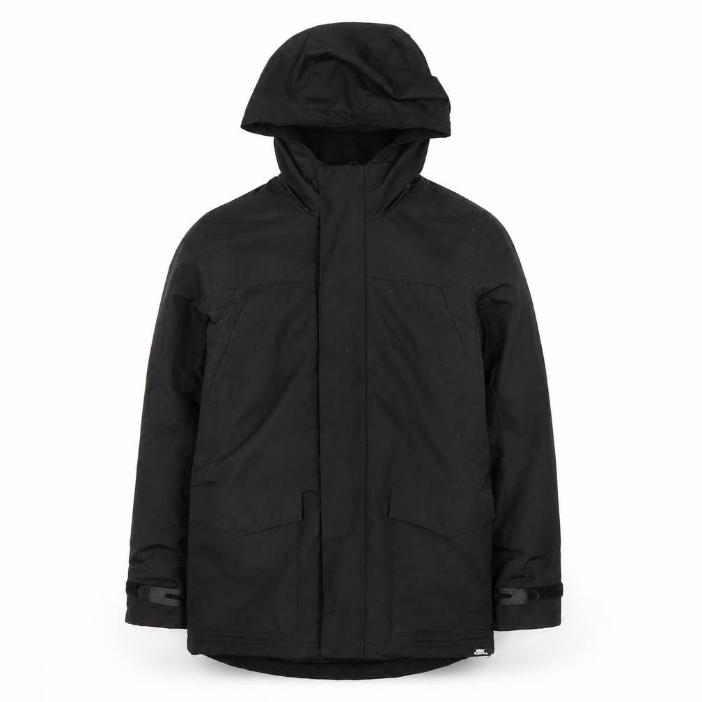 No Fear Boys Black Parka Coat Size 10 Hooded Winter