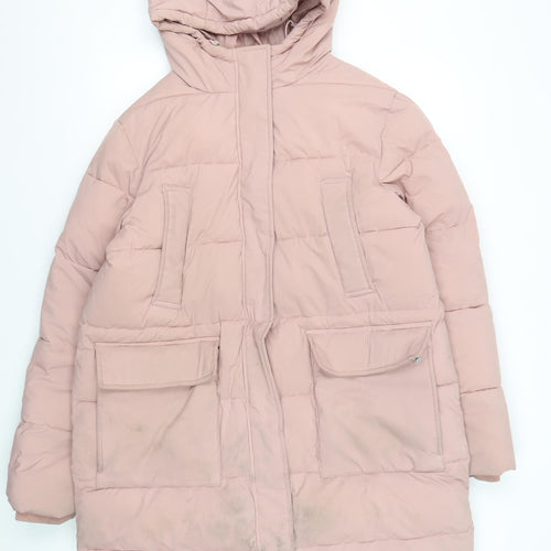 Marks and Spencer Women's Pink Puffer Jacket Sz 14