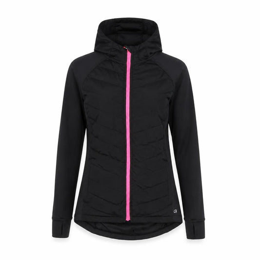 Front view of GapFit Women's Black XS Track Jacket with Hood