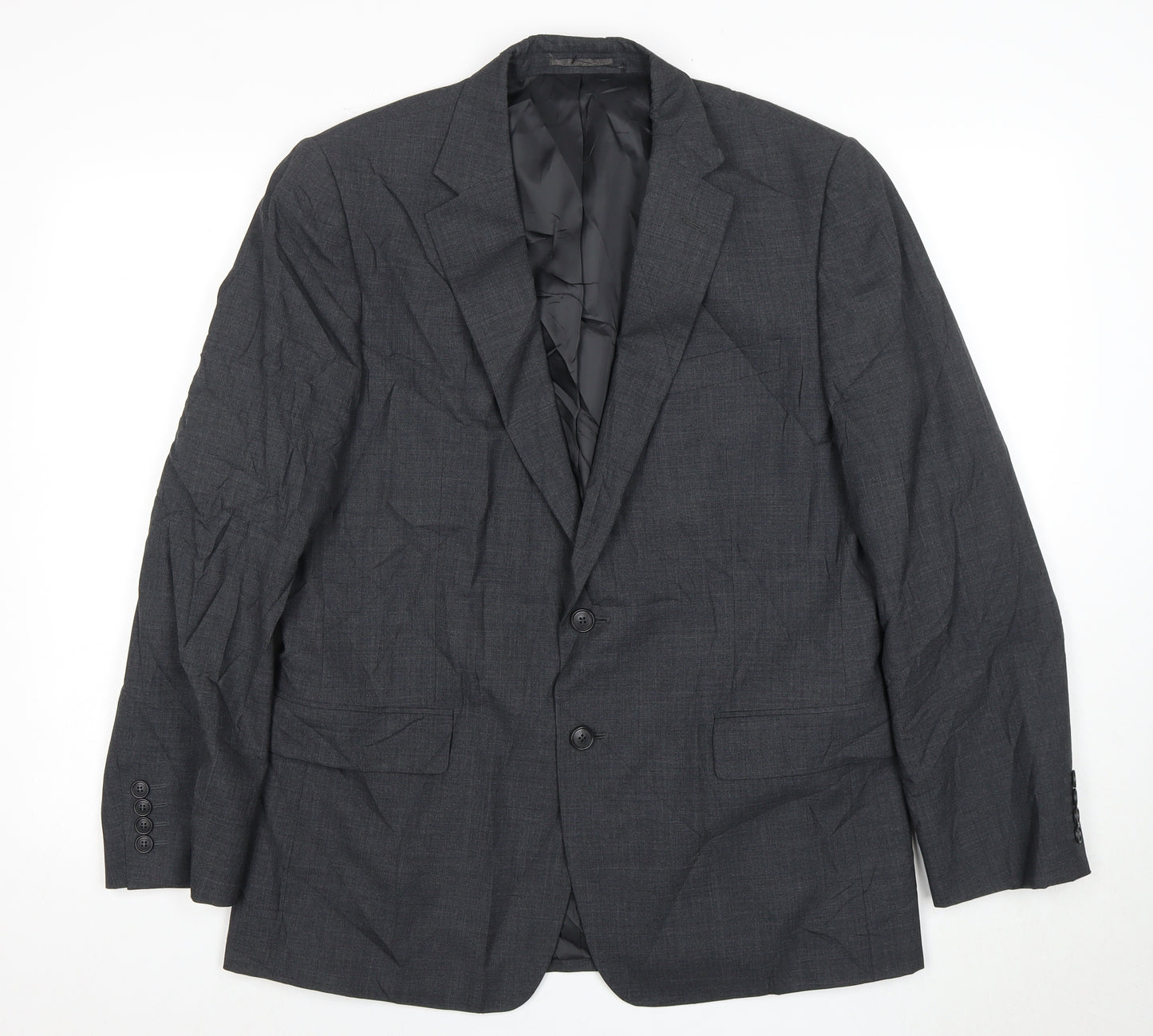 Jaeger Men's Grey Wool Blazer Jacket 42S Regular Fit