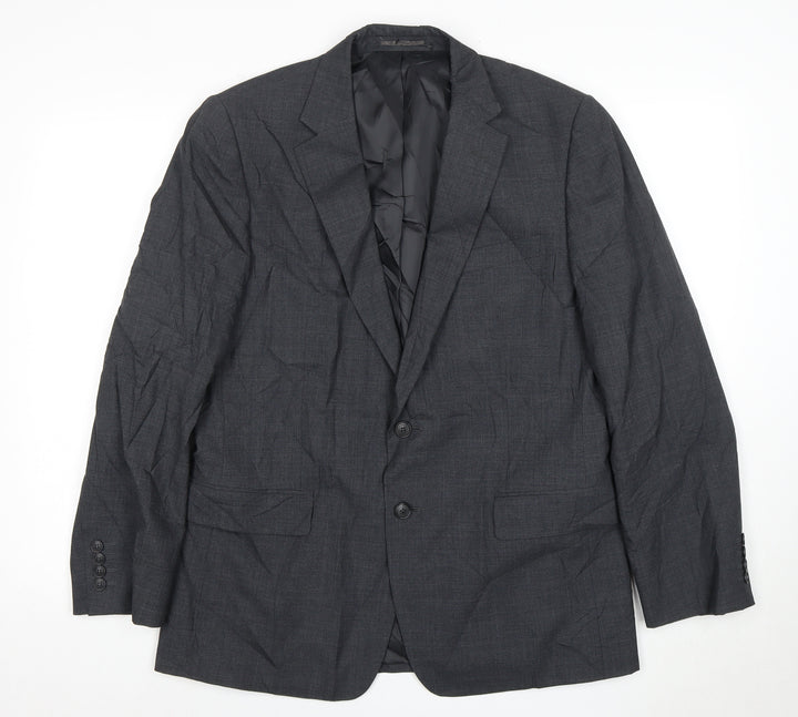 Jaeger Men's Grey Wool Blazer Jacket 42S Regular Fit
