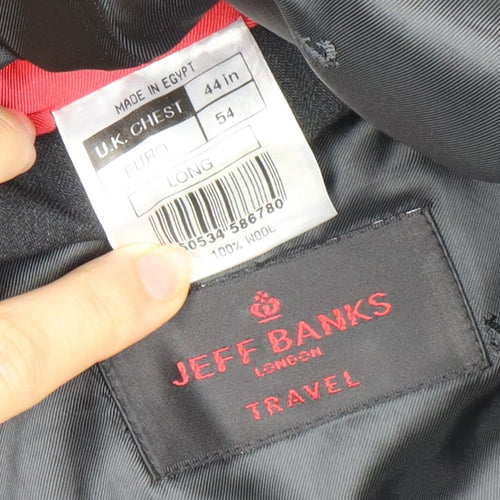 Jeff Banks Men's Black 44 Blazer - Business Travel Wool
