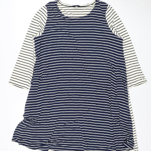 Joules Women's Striped Dress, Blue/White, Size 14