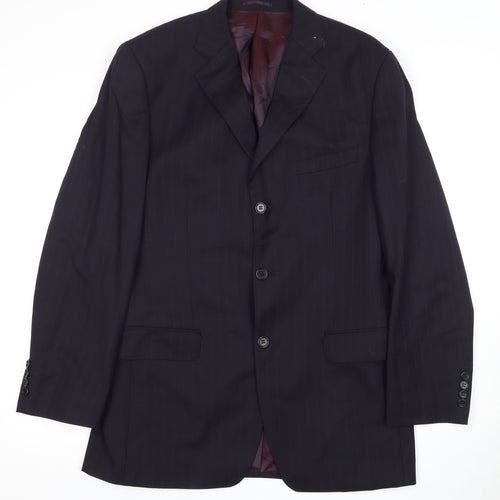 Jaeger Men's Blue Wool Blazer, Size 40, Formal Jacket