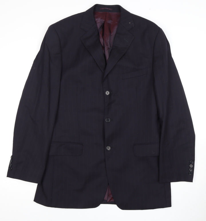 Jaeger Men's Blue Wool Blazer, Size 40, Formal Jacket