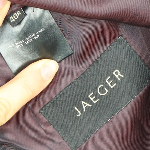 Jaeger Men's Blue Wool Blazer, Size 40, Formal Jacket