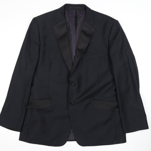 Daniel Hechter Men's Black Tuxedo Wool Blazer - Size 44R