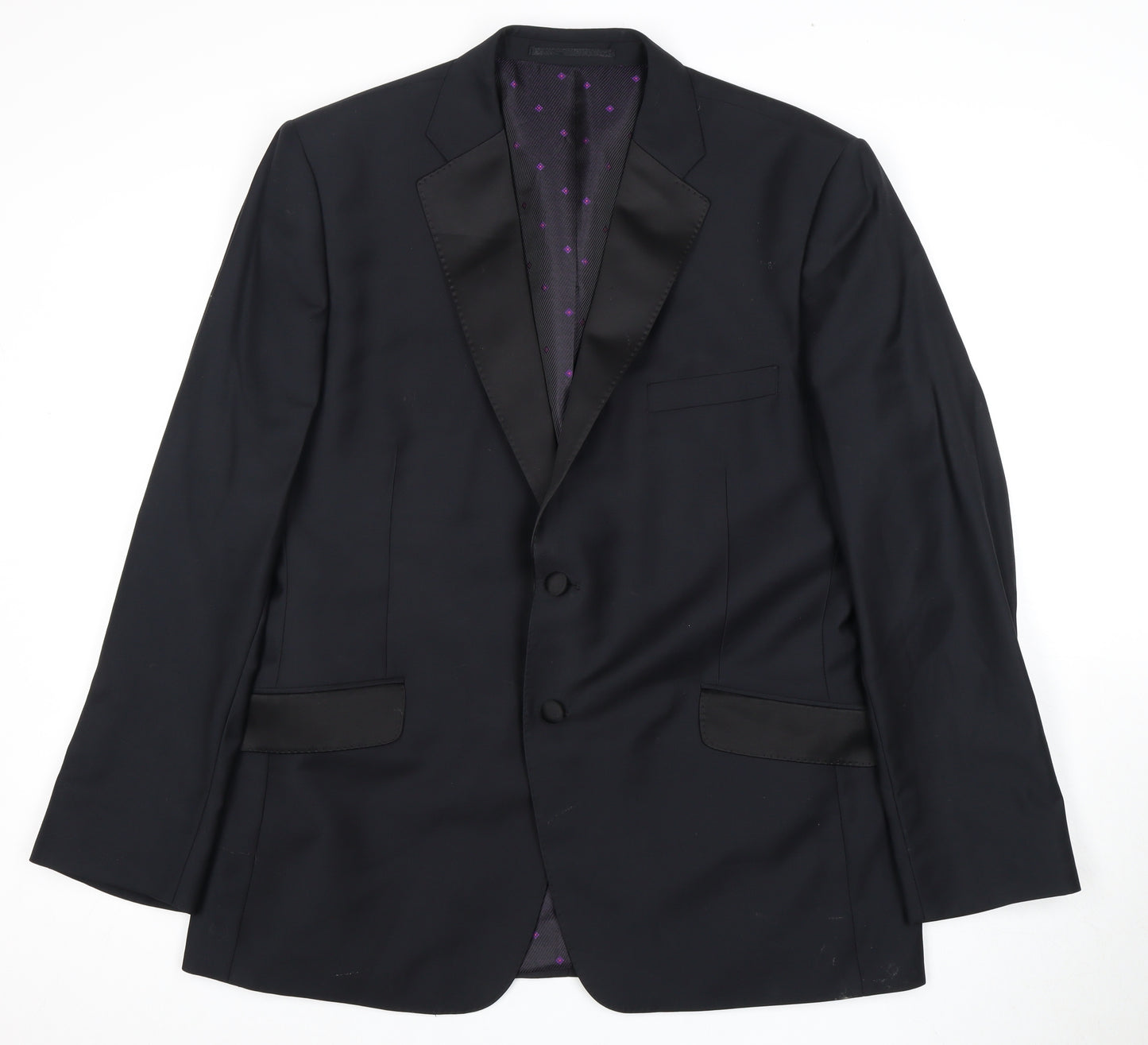 Daniel Hechter Men's Black Tuxedo Wool Blazer - Size 44R