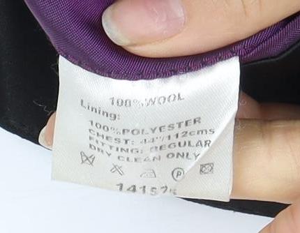 Daniel Hechter Men's Black Tuxedo Wool Blazer - Size 44R