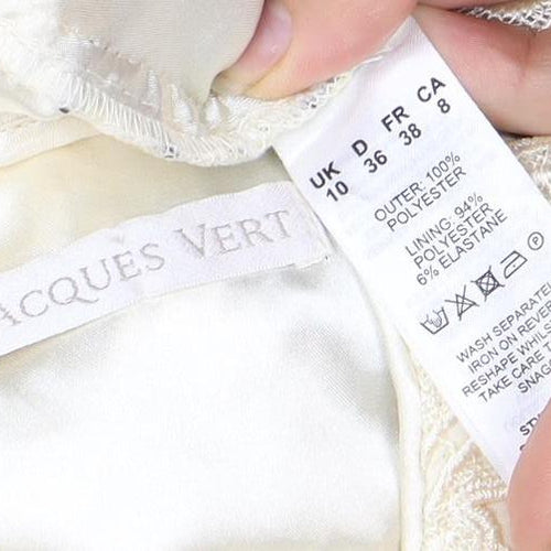 Jacques Vert Women's Ivory Black Floral Lace Blouse