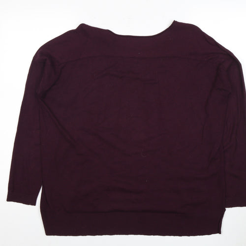 Whistles Women's Purple Jersey Top L Long Sleeve