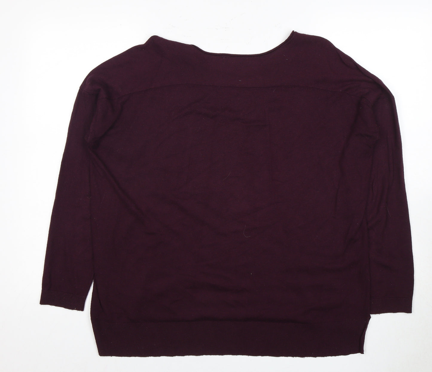 Whistles Women's Purple Jersey Top L Long Sleeve