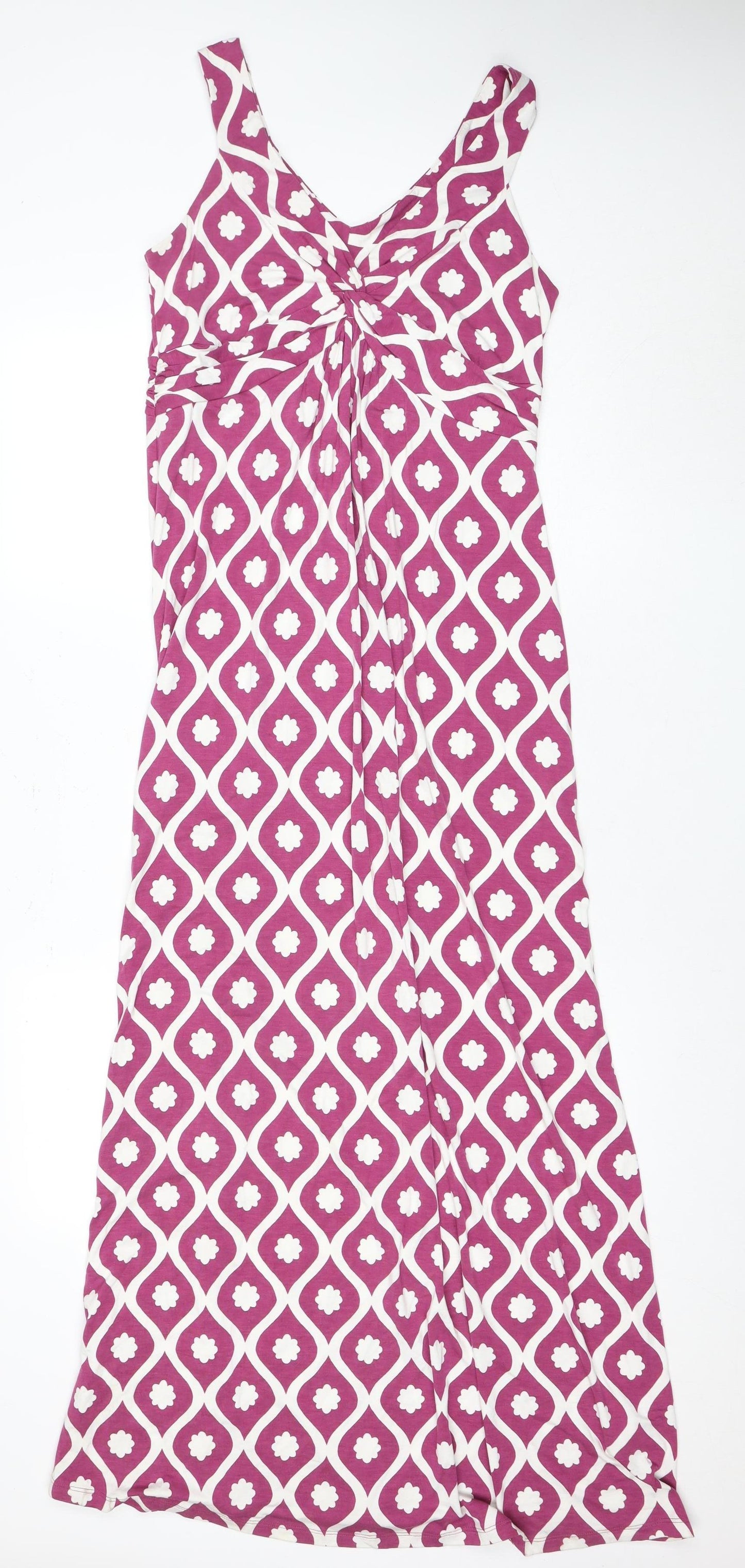 Boden Women's Pink Geometric Dress Size 8