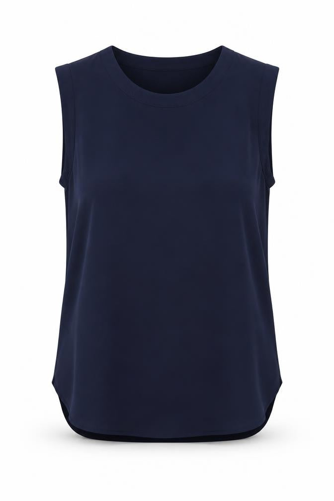 Front view of J.Crew Women's Blue Sleeveless Tank Top, size 8