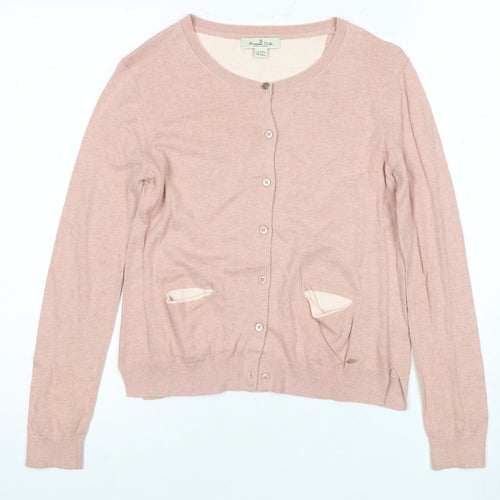 Massimo Dutti Girls Pink Cardigan 12 Years Button Casual