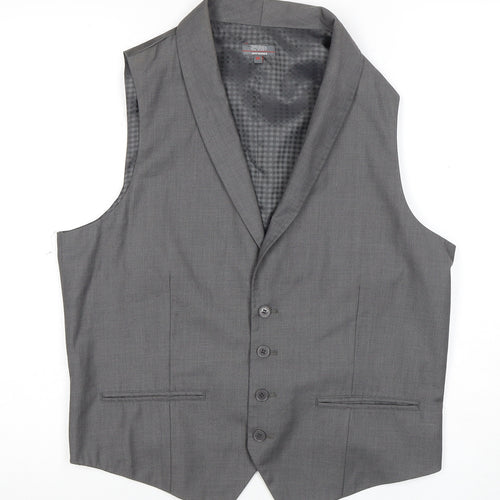 Jeff Banks Men's Grey Suit Waistcoat M