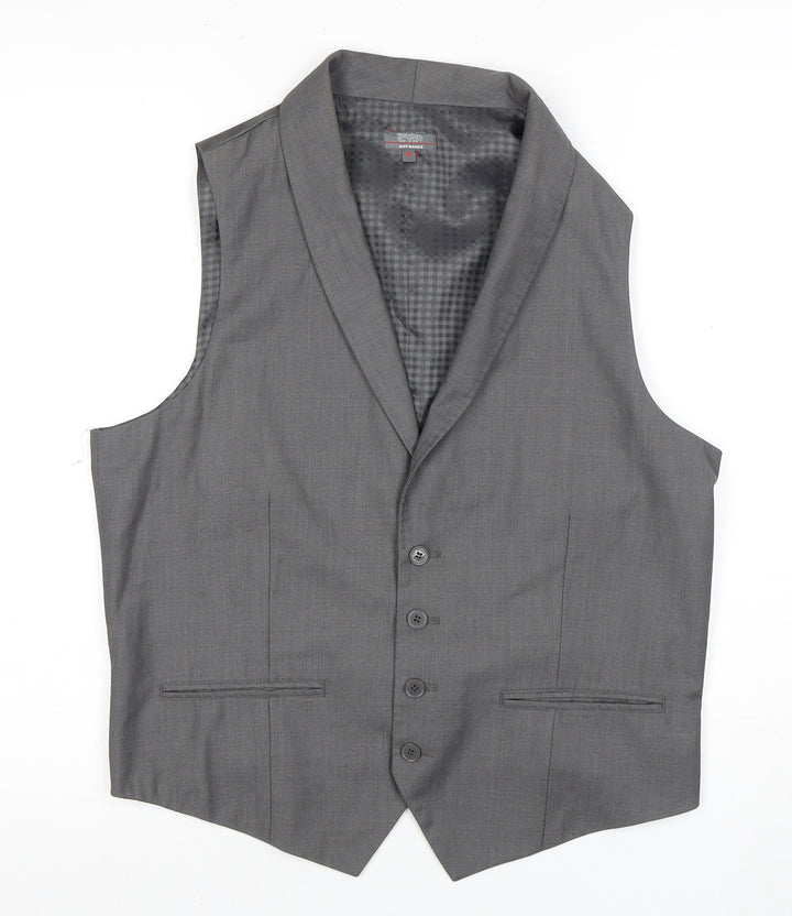 Jeff Banks Men's Grey Suit Waistcoat M
