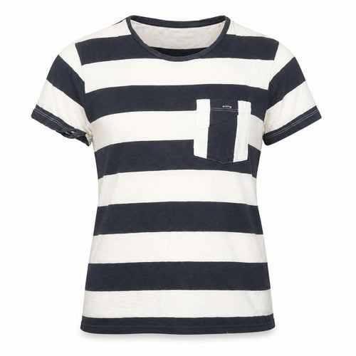 Barbour Unisex Black White Striped T-Shirt, Size S, Casual