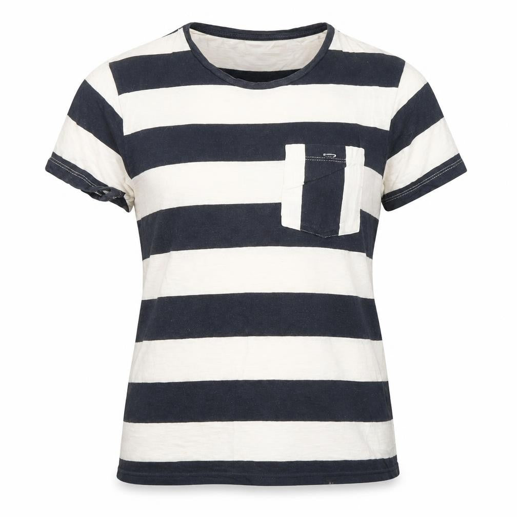 Barbour Unisex Black White Striped T-Shirt, Size S, Casual