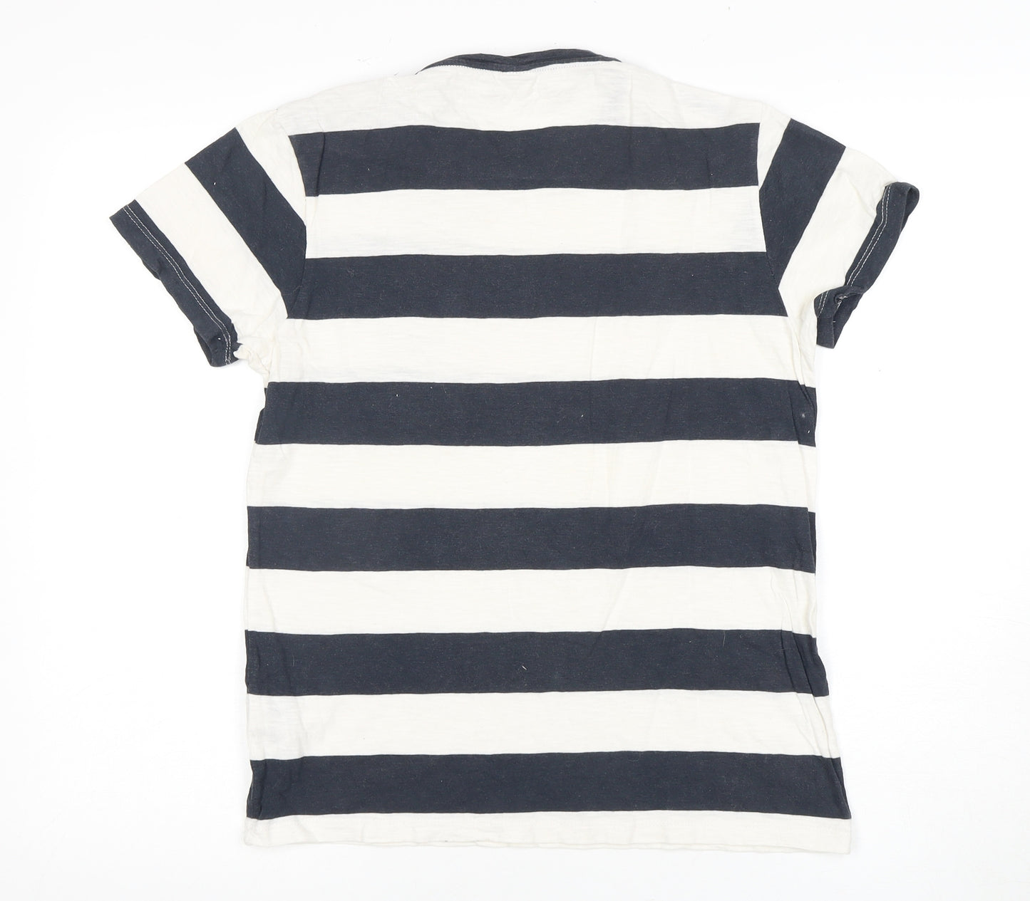 Barbour Unisex Black White Striped T-Shirt, Size S, Casual