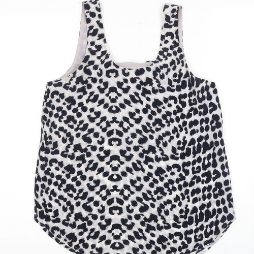Whistles Women's Multicoloured Animal Print Bow Tank Top Size 8