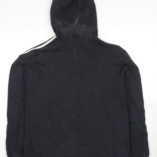 Adidas Men's Black Hoodie Size L Pullover with Logo