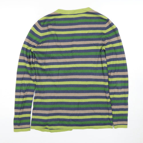 Laura Ashley Women's Multicoloured Striped Cardigan - Size 10