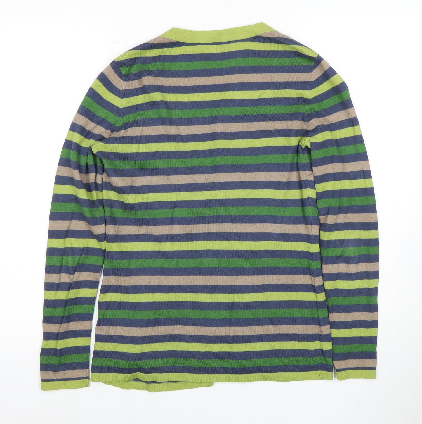 Laura Ashley Women's Multicoloured Striped Cardigan - Size 10