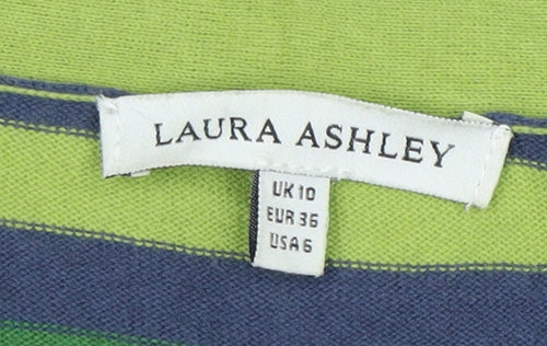 Laura Ashley Women's Multicoloured Striped Cardigan - Size 10
