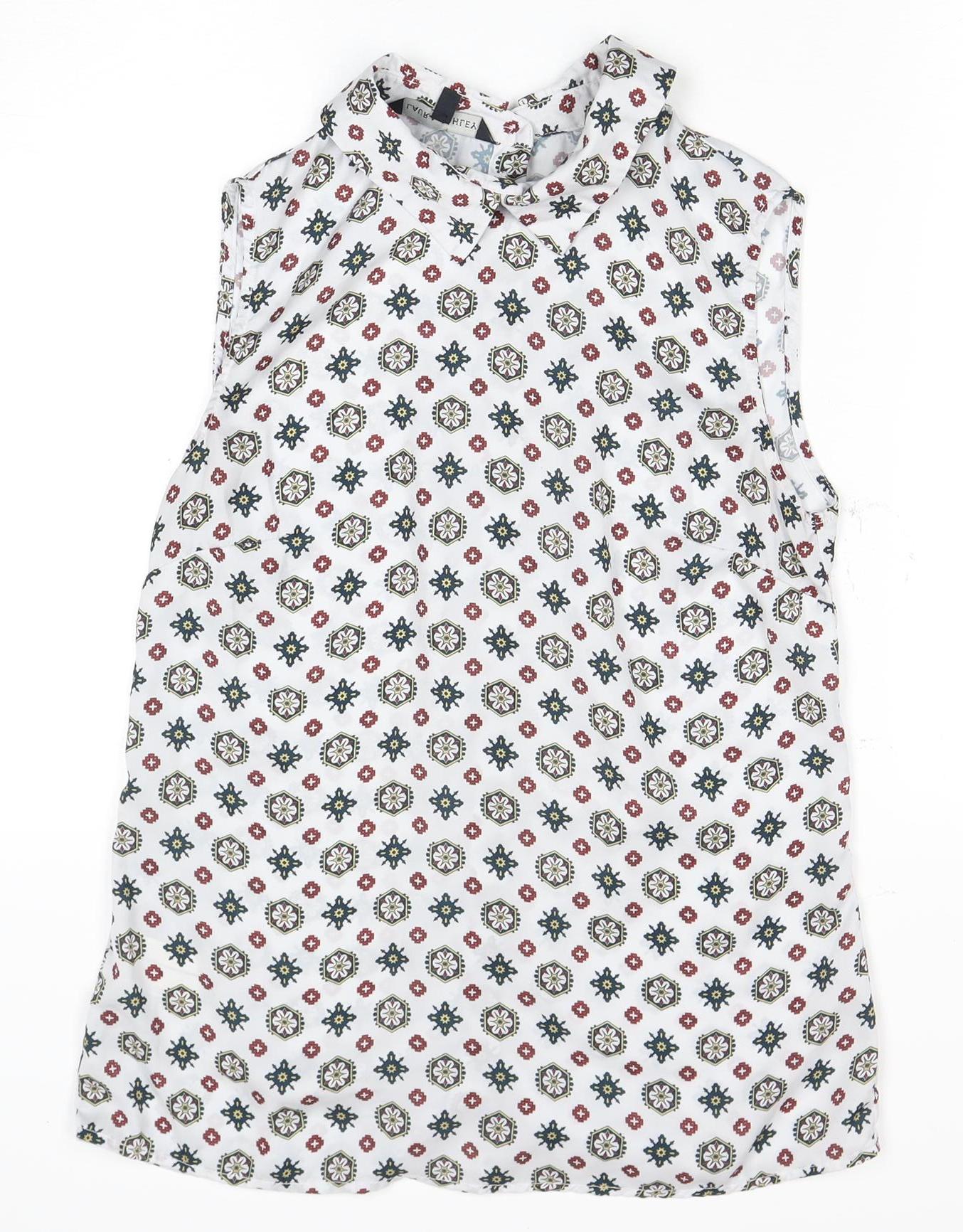 Laura Ashley Women's Multicoloured Sleeveless Top Size 8