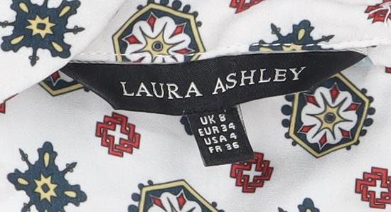 Laura Ashley Women's Multicoloured Sleeveless Top Size 8