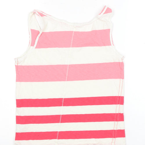 White Stuff Women's Multicoloured Striped Cotton Tank UK 8
