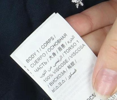 Superdry Women's Black Slip Dress Small Strappy Star Pattern