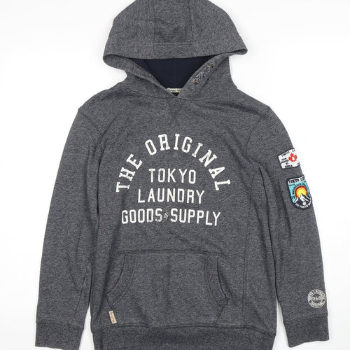 Tokyo Laundry Boys Grey Pullover Hoodie 11 Years