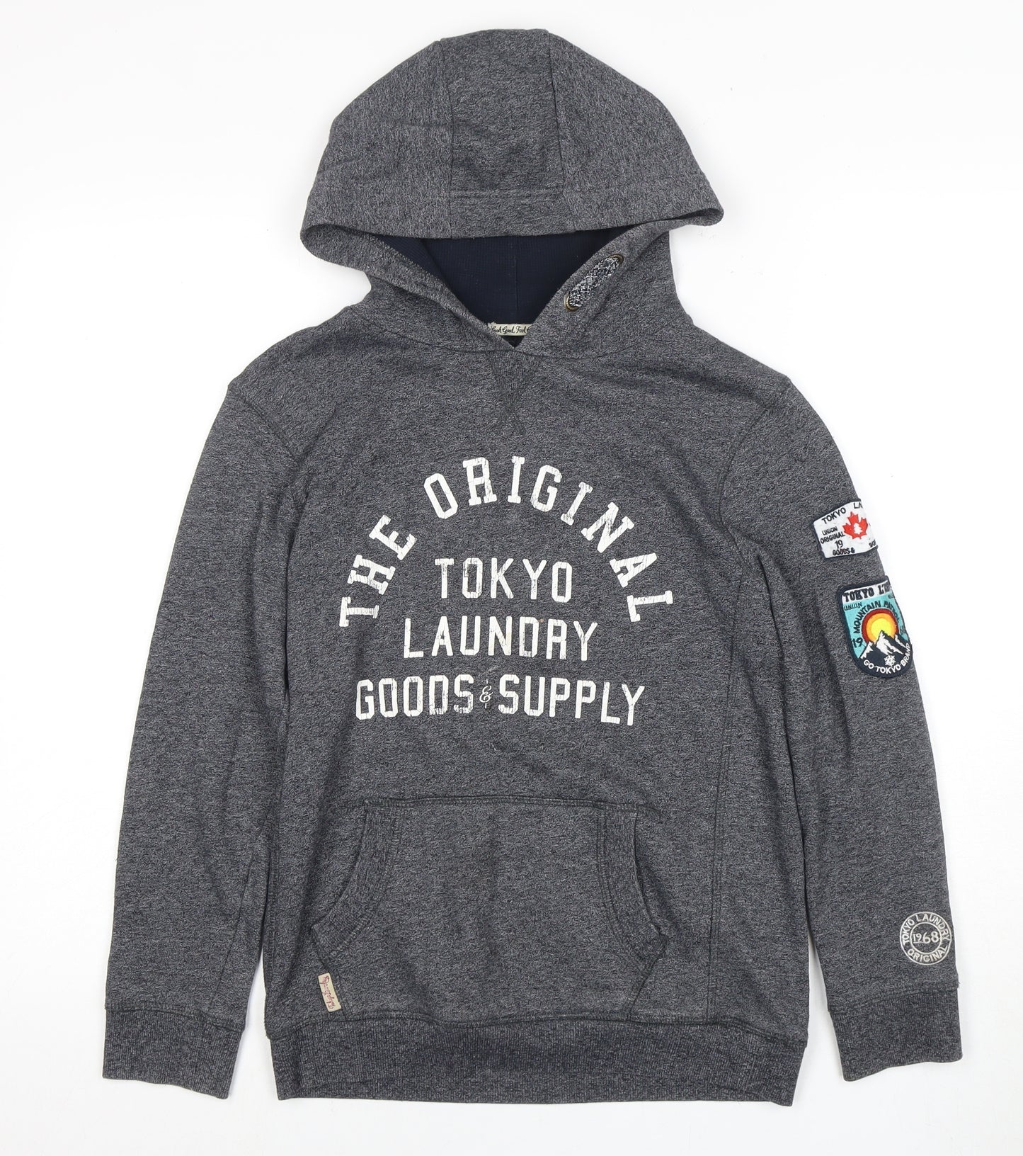 Tokyo Laundry Boys Grey Pullover Hoodie 11 Years
