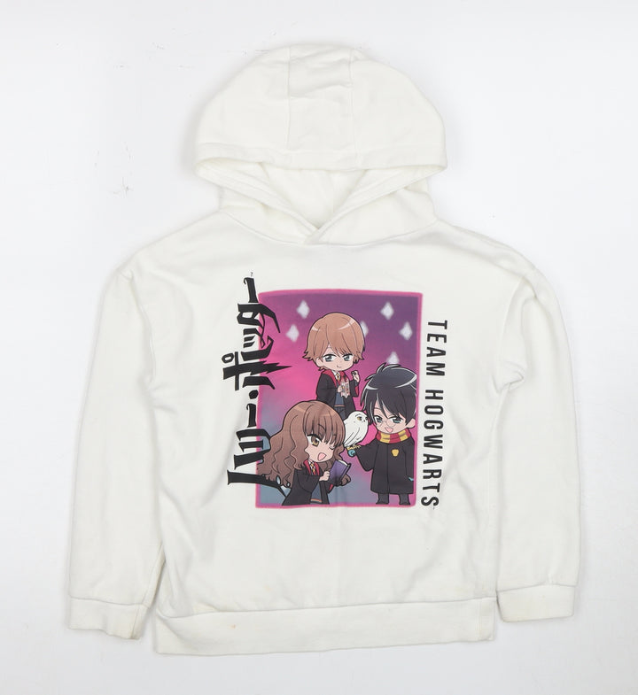 Jay Jays Girls White Harry Potter Hoodie 7-8 Years