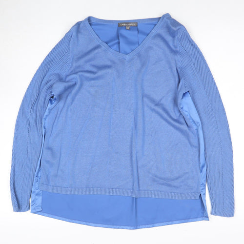 Laura Ashley Women's Blue Long Sleeve Top, Size 10