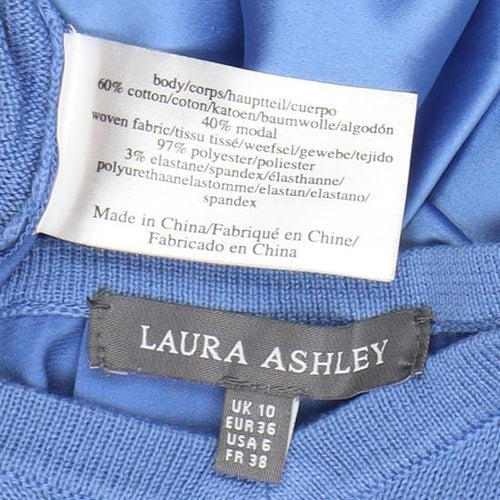 Laura Ashley Women's Blue Long Sleeve Top, Size 10