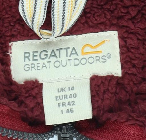 Regatta Women's Red Hooded Jacket Size 14