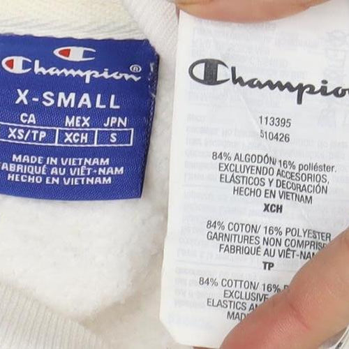 Champion Women's Ivory Pullover Sweatshirt M