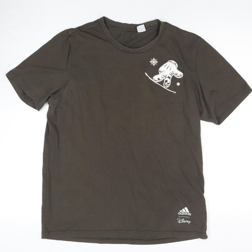 Disney Men's Brown Mickey Mouse Graphic T-Shirt Medium