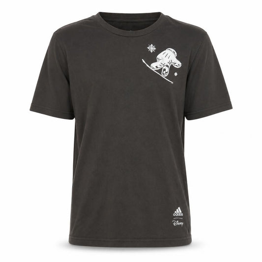 Front view of Disney Men's Brown Mickey Mouse Graphic T-Shirt Medium