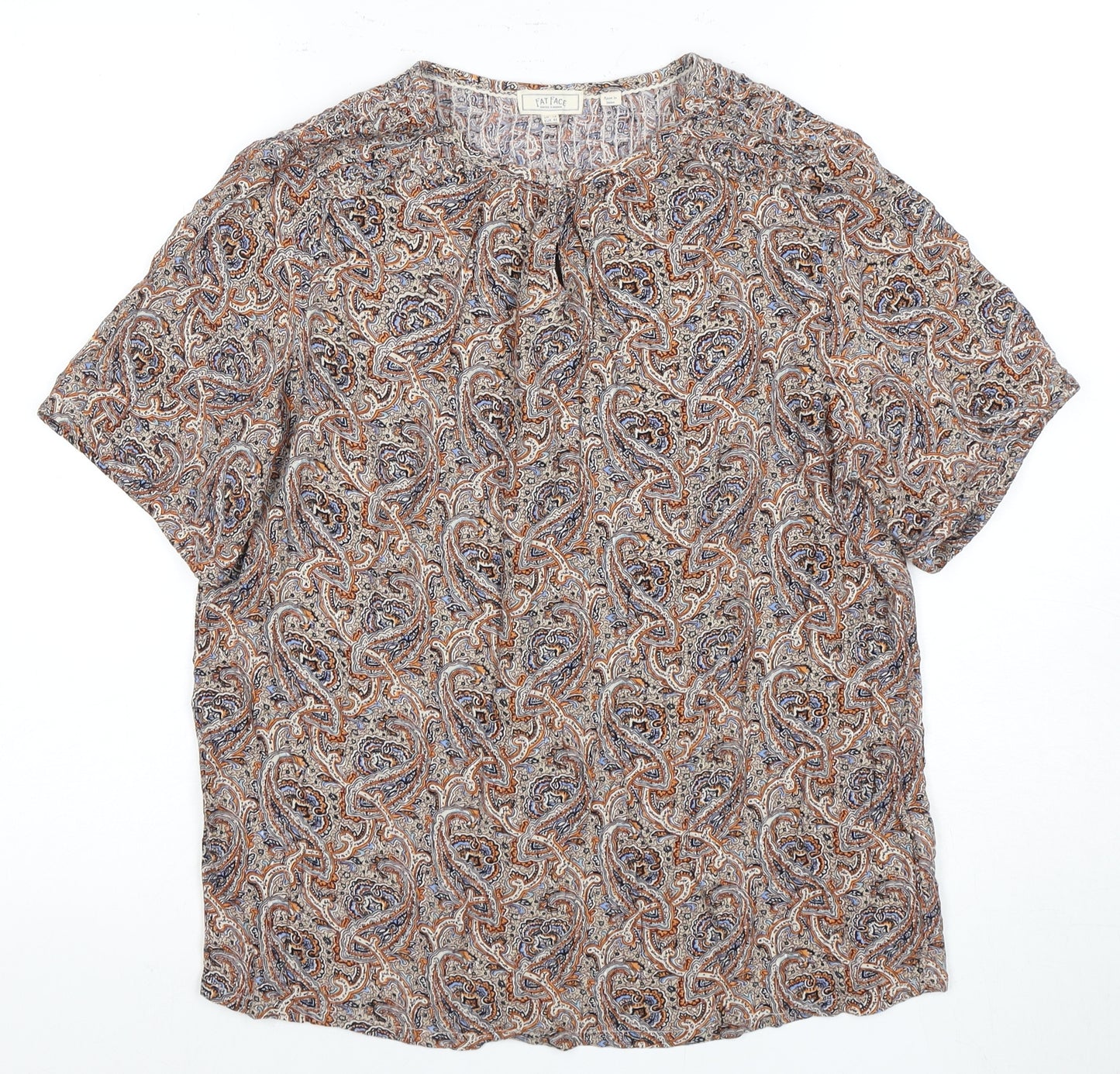 Fat Face Women's Paisley Blouse Multicoloured Size 14