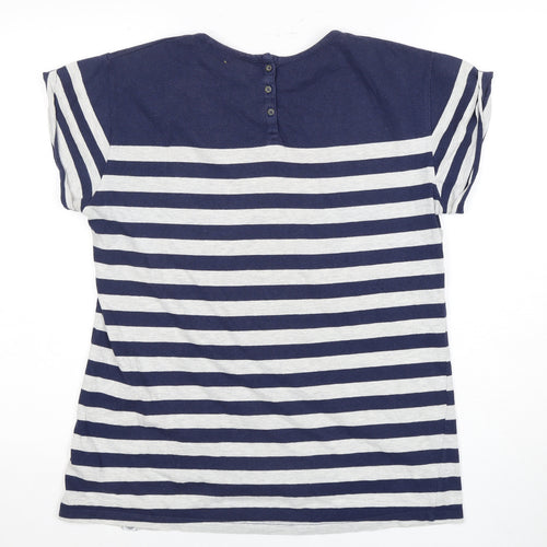 TOG 24 Women's Blue Striped T-Shirt Size 12