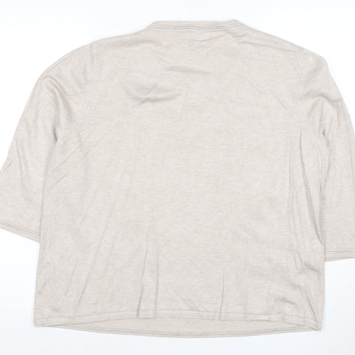 Eastex Women's Beige Top Size 22 with 3/4 Sleeves